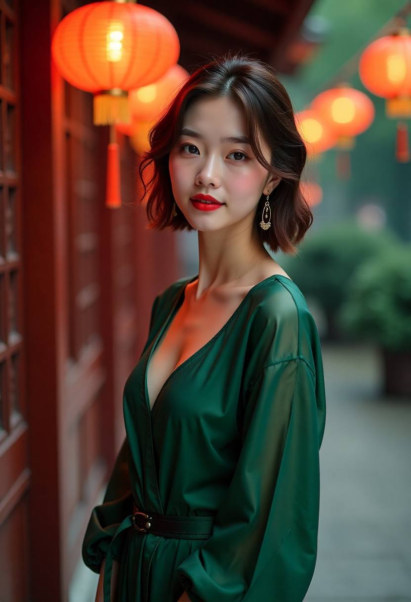镜中她